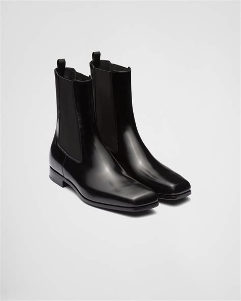 prada rubber chelsea boot men|prada men's leather ankle boots.